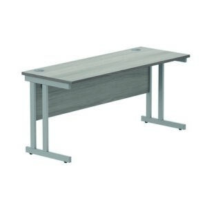 DS8617 | Rectangular Double Upright1600X600Grey Oak/Silver