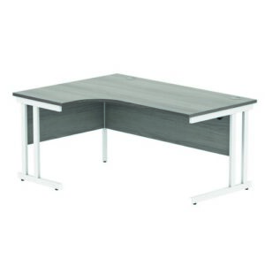 DS8629 | Left Hand Corner Double Upright1600X1200Grey Oak/White
