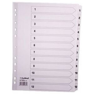 DV1243 | Guildhall 1-12 Idx Mylar Wht A4 MWD1-12Z