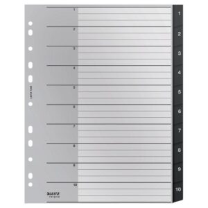 DV1259 | Leitz Index Recycle 1-10 A4 Pp Black