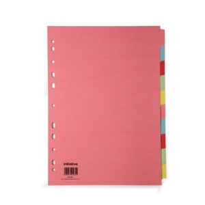 DV1400 | Initiative Divider A4 Manilla 10 Part Multi-Col 150gsm