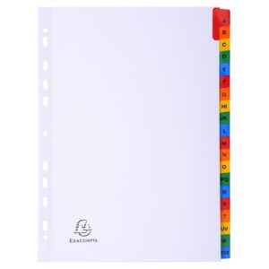 DV1563 | Indices 20 Part AZ Coloured Tabs White