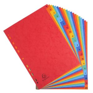 DV1567 | Exacompta 20 Part AZ 225gsm Assorted
