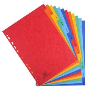 DV1568 | Exacompta A4 Dividers 12Pt Jan-Dec 3109Z