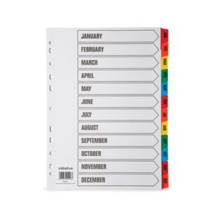 DV9245 | Initiative Index Jan-Dec Clrd Mylar Tab