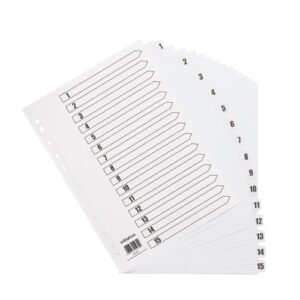 DV9254 | Initiative Index A4 1-15 White Mylar Tab