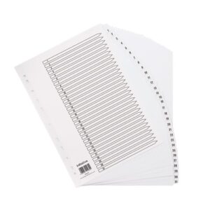 DV9256 | Initiative Index A4 1-31 White Mylar Tab
