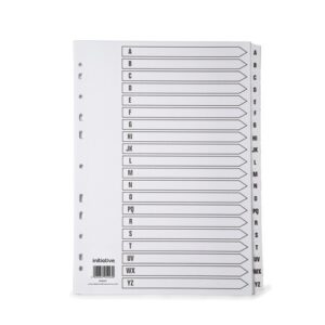 DV9257 | Initiative Index A4 A-Z White Mylar Tab