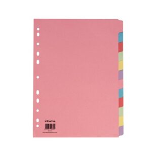 DV9645 | Initiative Divider A4 Man 12 Pt Multi-Col 150gsm 100% Recyc
