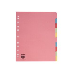 DV9648 | Init Dvdr A4+ Ext Wide Man 10 Pt Multi-Col 150gsm 100% Recyc
