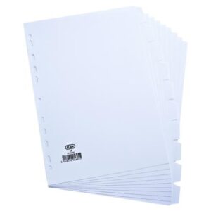 DV9703 | Elba A4 White 10 Part Card Dividers 100204881