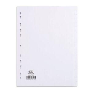 DV9704 | Elba A4 White 20 Part Card Dividers 400007500