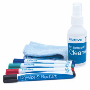 DW4014 | Initiative Whiteboard Care Kit With 4 Pens And Cloth