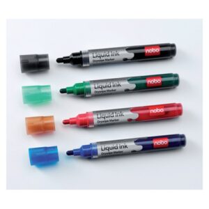 DW9583 | Nobo Glass Whiteboard Markers 4 Assorted