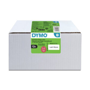 DY2107 | Dymo Sml Name Badge Lab 41x89mm Pk12