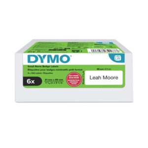 DY2108 | Dymo Sml Name Badge Lab 41x89mm Pk6