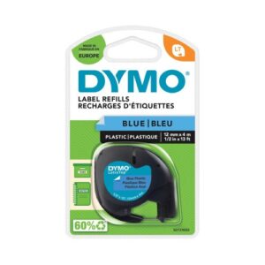 DY2205 | Dymo LetraTag Plastic Tape 12mm x 4m Ultra Blue