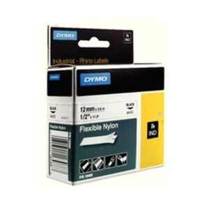 DY2975 | Rhino Tape Original Flexible 12mm Black on White S0718100