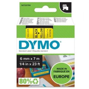 DY4014 | Dymo D1 Labelmaker Tape 6mmx7m Black on Yellow S0720790