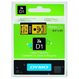 DY6528 | Dymo D1 Labelmaker Tape 19mmx7m Black on Yellow S0720880