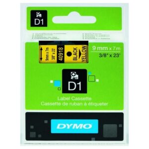 DY9633 | Dymo D1 Labelmaker Tape 9mmx7m Black on Yellow S0720730
