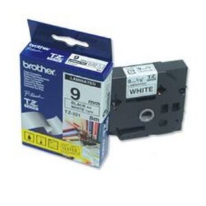 DY9716 | Brother P-Touch Tape TZ-221 9mm Black/White TZ221