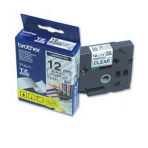 DY9725 | Brother P-Touch Tape TZ-131 12mm Black/Clear TZ131