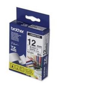 DY9726 | Brother P-Touch Tape TZ-231 12mm Black/White TZ231