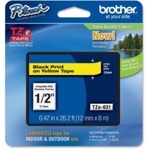 DY9729 | Brother P-Touch Tape TZe631 12mm Black/Yellow TZ631