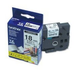 DY9735 | Brother P-Touch Tape TZ-241 18mm Black/White TZ241