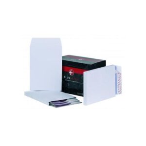 EN2497 | Plus Fabric Gusset C4 Envelopes White Peel&Seal 120gsm Pk100