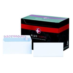 EN2512 | Plus Fabric DL Envelopes 110gsm Peel and Seal White Pk500