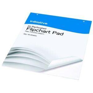 FP4806 | Initiative Plain Flipchart Pad A1 60gsm White 40 Sheets