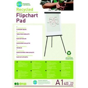 FP8277 | Earth-it Plain Recyc Flipchart Pad A1 40Sh 55gsm FL0111801
