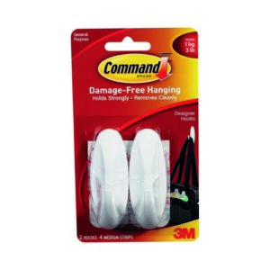 GL1807 | 3M Command Adhesive Medium Hook Pack 2 17081