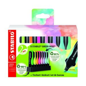 HI1103 | Stabilo Grn Boss Deskset H/Light P8