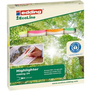 HI1218 | Edding e-24 Ecoline Highlighter Assorted Pack 4