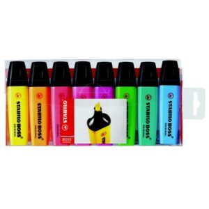 HI4038 | Stabilo Boss Highlighter Wallet Assorted Pack 8 70/8
