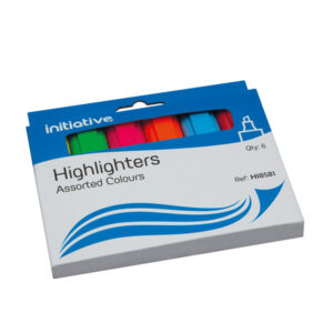 HI8581 | Initiative Water Based Highlighter Wedge Tip Ast Wallet 6