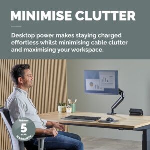 HW1750 | Fellowes Power Desk Black