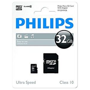 HW3586 | Philips Micro SDHC Card 32GB Class 10 inc Adapter