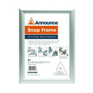 IB1501 | Photo Album A4 Slvr Snap Frame SNAPA4S
