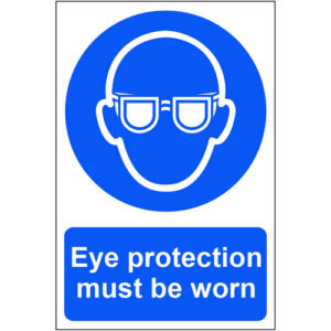 IB1636 | Eye Protecn Must Be Worn Sign S/A S Rigid PVC