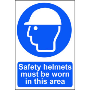 IB1638 | Safety Helmets Must Be Worn S/AS Rigid PVC