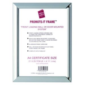 IB8674 | A3 Aluminium Snap Frame 23mm Moulding Non Glass Front Loadin
