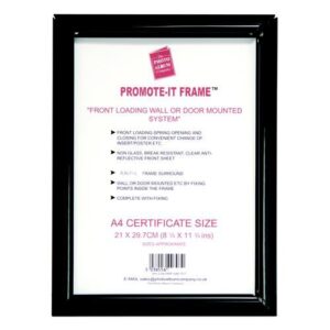 IB8678 | The Photo Album Company A4 Black Plastic Snap Frame PAPFA4B-