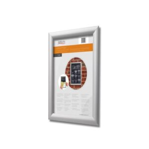 IB8685 | Deflecto A4 25mm Profile Snap Frame with Silver Effect Frame