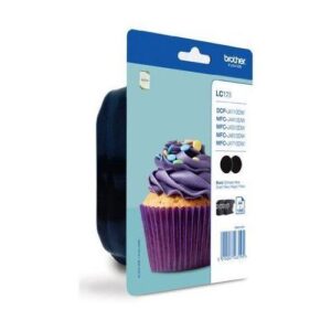IJ2516 | Brother LC123BKBP2 Twin Pack Black Ink Cartridges