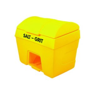JA1023 | Winter Salt and Grit Bin With Hopper Feed 400 Litre Yellow
