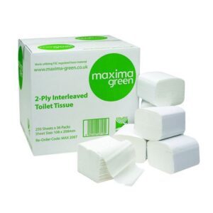 JA1363 | Toilet Tissue Bulk 2-Ply Interleaved For Disp 250Sh Wht Pk36